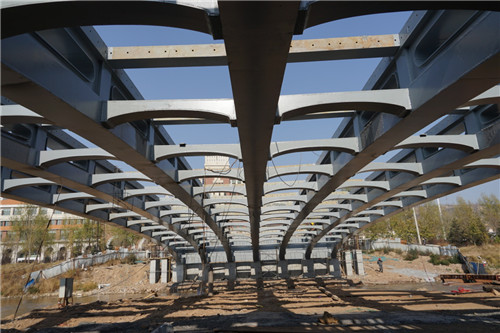 西寧海湖新區景觀(guān)橋-陜西鋼構橋梁